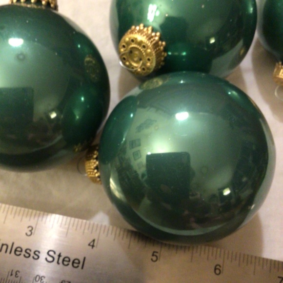 Vintage Soft Green Glass Ornaments - Picture 4 of 4